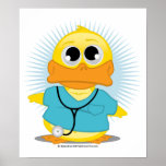 Dr Scrubs Duck Poster