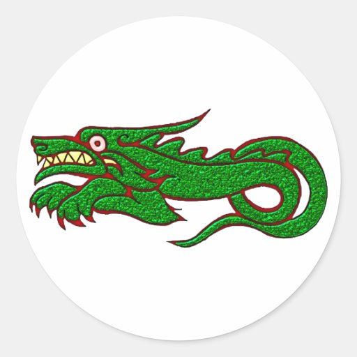 Drache Dragon Runde Sticker