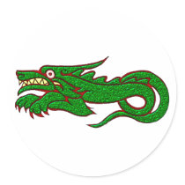 Drache Dragon Runde Sticker