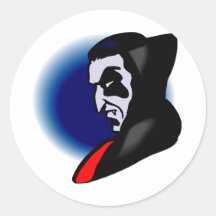 Dracula Round Stickers