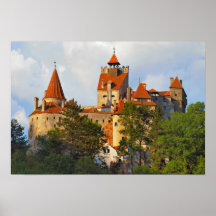 Dracula's castle,hilltop eerie print