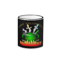 Dracula's mug with ghosts