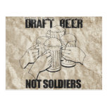 DRAFT BEER. NOT SOLDIERS. POSTCARD