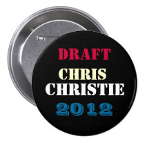 DRAFT Chris CHRISTIE 2012 Round Campaign Button buttons