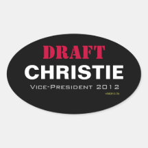 DRAFT Christie Vice-President 2012 Oval Sticker