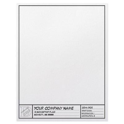 Drafting Frame Template Personalized Letterhead by Robbirt