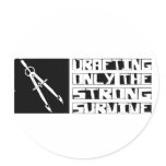 Drafting Survive Round Stickers
