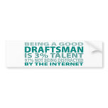 Draftsman 3% Talent Bumper Sticker