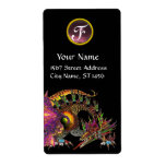 DRAGO , Purple Amethyst Monogram Personalised Shipping Label