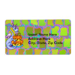 Dragon and Birthday Cake Custom Shipping Label