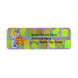 Dragon and Birthday Cake Return Address Labels