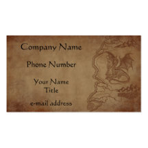 Dragon and Map Business Card