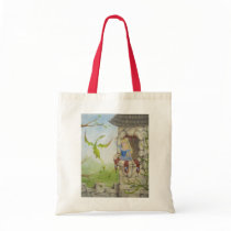dragon and princess canvas tote tote bag