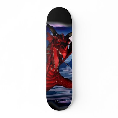 Dragon Attack 3D Fantasy Skateboard by DragonCat