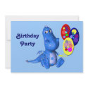 Dragon Balloons Kids Birthday Party Invitation