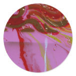 "Dragon Blood Detail" Round Stickers