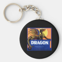 Dragon Brand Fruit Crate Label Keychains