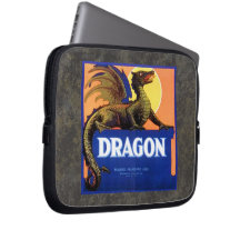 Dragon Brand Fruit Crate Label Laptop Computer Sleeves