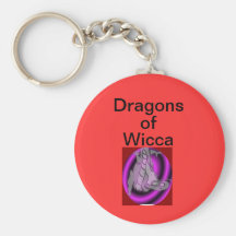 Dragon Button, Dragons, of, Wicca Keychain