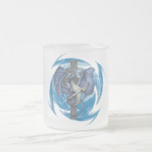 Dragon Cross - Frosted Glass Mug