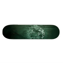 Dragon de "crainte" de vert plateau de planche à roulettes