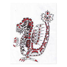 Dragon de Haida Carte Postale