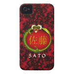 Dragon de monogramme de Sato coques case-mate