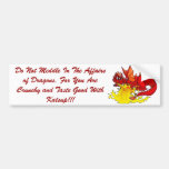 dragon, Do Not Meddle In The Affairs of Dragons... Bumper Stickers