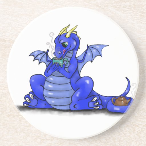 Dragon Drinking Tea Beverage Coaster
