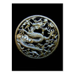 Dragon en bronze chinois/salutations orientales et cartes postales