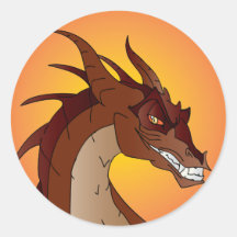 Dragon grin sticker