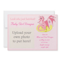 Dragon Hatchling Birth Announcement for Girls
