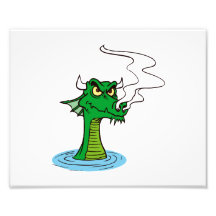 dragon head out of water horned.png photo art