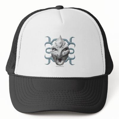 Dragon Head - White Mesh Hat by thefrozenduck