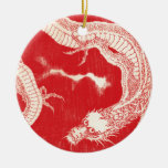 Dragon, Hokusai Christmas Tree Ornaments