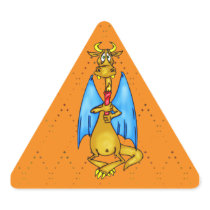 Dragon Holding Candle Sticker