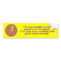 Dragon in Round Celtic Knot Bumper Stickers