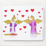 Dragon King and Queen of Hearts Mousepads