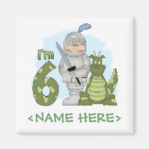 Dragon Knight 6th Birthday Refrigerator Magnet