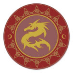 Dragon Knot 7 Round Sticker