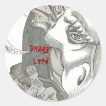 Dragon Lord Round Stickers
