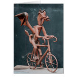 Dragon on a bike card