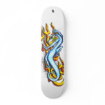Dragon on Flame Tribal by RyuNeko-Artz.com Custom Skateboard