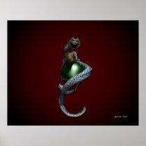 DRAGON ORB - Emerald Posters