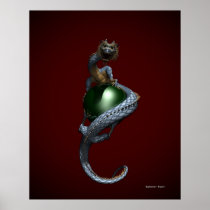DRAGON ORB - Emerald (Vertical) Posters