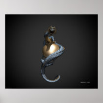 DRAGON ORB - Gold Posters