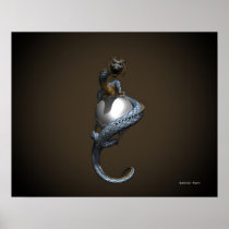 DRAGON ORB - Silver Poster