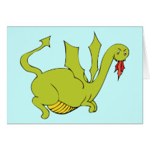 Dragon Party Invitation - Matching Stamp Available Greeting Card
