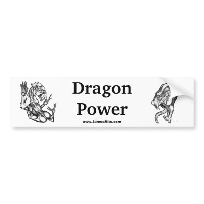 Dragon Power Bumper Sticker by serenitystudios