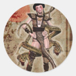 dragon queen round stickers
